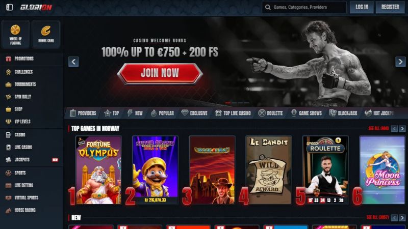 Glorion Casino screenshot